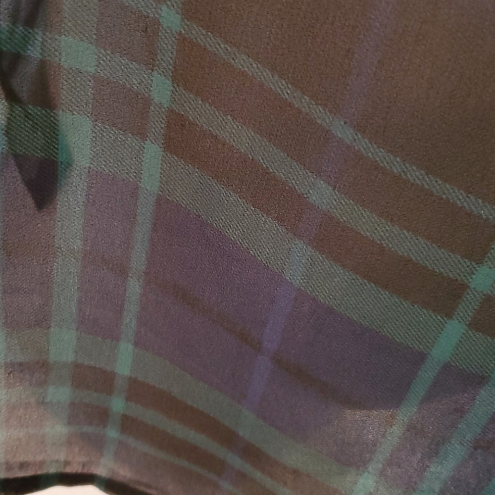 School Girl Plaid Long  Sleeve Blouse - Picture 4 of 5